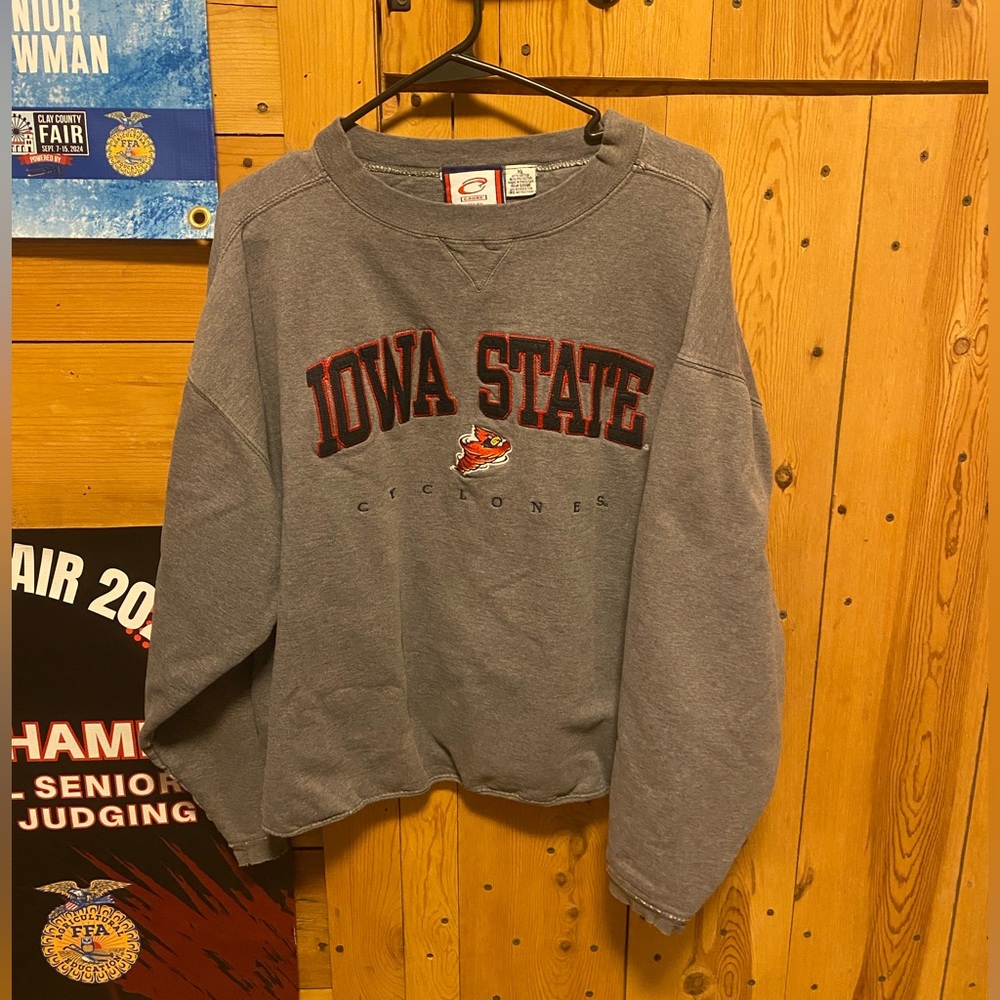 Gray Iowa State Cyclones Embroidered Sweatshirt